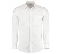 Long Sleeve Tailored Poplin Shirt Kustom Kit White 19.5 in