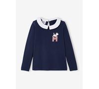 Long Sleeve Top with Marie of The Aristocats by Disney®, for Girls blue dark solid with design