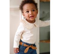 Long Sleeve Top with Peter Pan Collar, for Babies beige