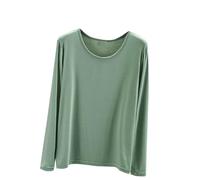 Long Sleeve Tops Women Modal Cotton Plain T Shirt V Neck Base Layers Shirts Loose Womens Spring Blouses Plus Size Elegant Undershirts Classic Pullover Sports Home Casual Streetwear