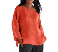 Long Sleeve Tops Women Sale Clearance Summer Oversized Tee Cotton Linen Womens Blouses & Shirts Crew Neck Loose Shirt Spring Dressy Office Work Blouse Cheesecloth Swing Ladies Tops Plus Size S-5XL