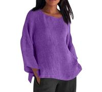 Long Sleeve Tops Women Sale Clearance Summer Oversized Tee Cotton Linen Womens Blouses & Shirts Crew Neck Loose Shirt Spring Dressy Office Work Blouse Cheesecloth Swing Ladies Tops Plus Size S-5XL