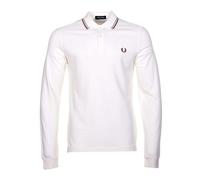 Long Sleeve Twin Tipped Polo Shirt Light Ecru Silver Cinnamon, XXL