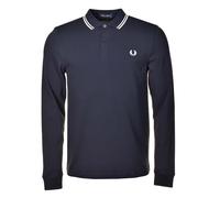 Fred Perry Mens Long Sleeve Twin Tipped Polo Shirt - Colour: 238 Navy/White/White - Size: XL