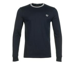 Long Sleeve Twin Tipped T Shirt Navy, XL