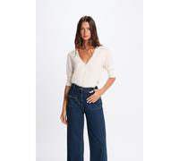 Long Sleeve V-Neck Cardigan White