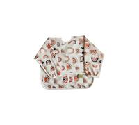Long Sleeve Waterproof Baby Bib, Adjustable Feeding Apron with Food Catch Pocket, 6-24 Months, Fruit Print Design (rainbow)