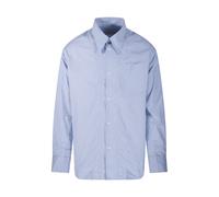Long-sleeve Wide Shirt with Sharp Collar and Embossed ADC S