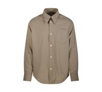 Long-Sleeve Wide Shirt With Sharp Collar And Embossed ADC- male- Ami Paris- Casual Shirts- Brown- M- Shirts M