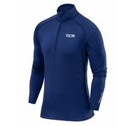 TCA Men's Winter Run Half-Zip Long Sleeve Running ReflectiveTraining Workout Outdoor Athletic Top - Blueprint, L