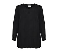 Kaffe Curve Women's Plus Size Tunic Long Sleeve Blouse V-Neck, Black Deep, 18