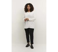 Long sleeve women's tunic KAFFE Curve Ami Blanc 50