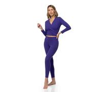 Long Sleeve Wrap Top Women Yogaessential Chakra Violet M