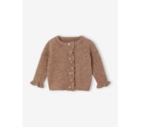 Long-sleeved cardigan for baby girls taupe