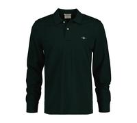 Long-sleeved cotton piqué polo Gant Reg Shield Vert M