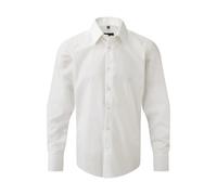 Long-sleeved cotton shirt Russell Athletic Oxford Blanc L