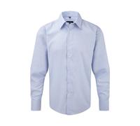 Long-sleeved cotton shirt Russell Athletic Oxford Bleu L