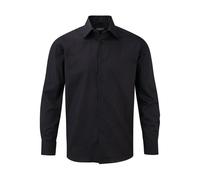 Long-sleeved cotton shirt Russell Athletic Oxford Noir 2XL