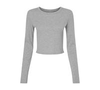 Long-Sleeved Crop Top Bella + Canvas Grey 8
