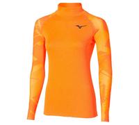 Mizuno Virtual Body G5 High Neck Long Sleeve Base Layer Orange M Woman