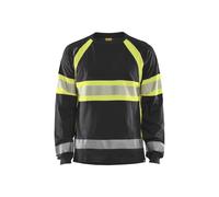 Long-sleeved high-visibility T-shirt Blaklader Noir 4XL