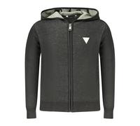 Long-Sleeved Hooded Jumper With Zip - unisex - Guess - Kids Cardigans - Black - 10 Y - Kids 10 Y