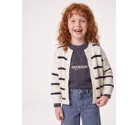 Long-sleeved knitted cardigan for girls ecru