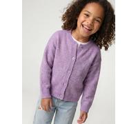 Long-sleeved knitted cardigan for girls lavender