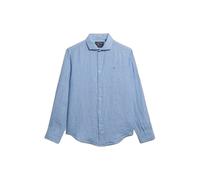 Long-sleeved linen shirt Superdry Riviera Bleu 2XL