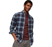 Superdry Cotton Lumberjack Long Sleeve Shirt Blue S Men