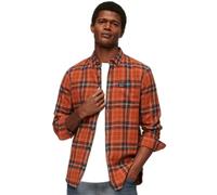 Long-sleeved lumberjack shirt in organic cotton Superdry Orange S