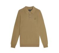 Long-sleeved merino cotton polo Lyle & Scott Beige L