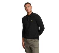 Long-sleeved merino cotton polo Lyle & Scott Bleu XL