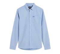 Long-sleeved organic cotton shirt Superdry Oxford Bleu 2XL