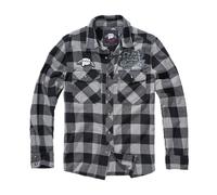 Long-sleeved plaid shirt Brandit Ozzy Noir M