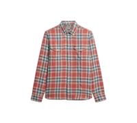 Superdry Merchant Lite Check Long Sleeve Shirt Red M Men