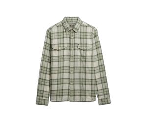 Long-sleeved plaid shirt Superdry Merchant Lite Vert S