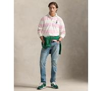 Long-Sleeved Rugby-Style Polo Shirt pink/white