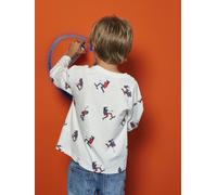 Long-Sleeved T-Shirt with a HAPPY LA Print for Boys printed white