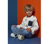 Long-Sleeved T-Shirt with a HAPPY LA Print for Boys printed white