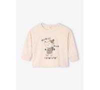 Long-sleeved t-shirt with mouse print for babies vanilla