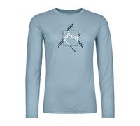 Long-sleeved top Ortovox 185 MERINO MTN CUTOUT LS W (glacier grey) Women's