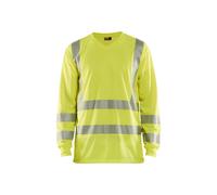 Long-sleeved v-neck high-visibility anti-uv T-shirt Blaklader Jaune 4XL