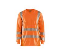 Long-sleeved v-neck high-visibility anti-uv T-shirt Blaklader Orange M