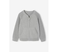 Long-Sleeved Varsity Cardigan for Boys marl grey