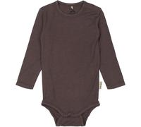Long-sleeved wool/bamboo baby bodysuit Mikk-Line Marron 2 mois