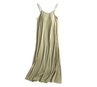 Long Sleeveless Nightdresses for Women with Pad Cotton Nighties Lace V-Neck Full Slip Sexy Nighties Ladies Nightshirts Long Nightwear Nightgown Sexy Negligees Loose Fit Lightweight Green