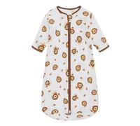 Long Sleeves Baby Sleeping Bag 100% Cotton All Season Wearable Blanket Various Sizes 0-6 6-18 Months Sleeping Sack for Newborn Boys Girls Infant Toddlers Baby Item 6-12 Months (Lion)