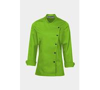Long Sleeves New Chef Coat Jacket Uniform for women ideal for food service, Caterers and Culinary professional. (Green, X-Large)