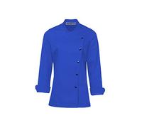Long Sleeves New Chef Coat Jacket Uniform for women ideal for food service, Caterers and Culinary professional. (Ocean Blue, Large)